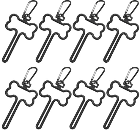 VERDANVERSE 8 Piezas Soporte para Bolsas de Excrementos de Perro Clip Resistente, ABS Duradero, 8 Piezas, Compatible Correas de Todos los Tamaños, Dispensador Portátil Adecuado para Paseos y