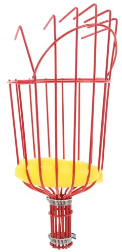 LOORGVEL Recolector de Frutas para Melocotón y Arbutus de Plástico Rojo, sin Necesidad de Escalera, Herramienta Profesional para Agricultores en Recolección Hortícola