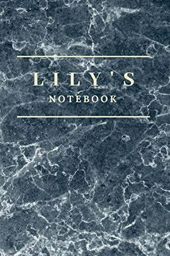 lily's Notebook: Personalised Custom notebook for lily: Beautiful marble effect notebook notepad jotter - makes a special personal gift and present for lily
