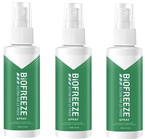 Biofreeze - 3 Stück Kältewirkungsspray – lindert Muskel- und Gelenkschmerzen – 3 x 118 ml (354 ml)