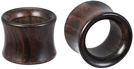 Schwarz Wood Tunnel Gauges Stretcher Expander Brown Ear Gauges Verstopfte Ohren Wood Plugs Ear Stretching Kit Ohrstöpsel Tunnel Sandelholz