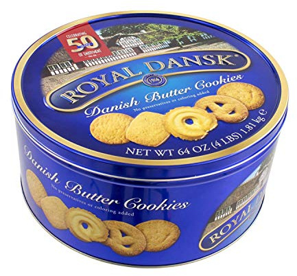 Royal Dansk Danish Butter Cookies 1.81kg Tin Family & Share Tin Simple Sweet & Buttery