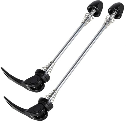 CyclingDeal Bike Quick Release Skewers for MTB or Road Bicycles - Axles Set Replacement QR Lever Set for Bike Wheel Hub - for Road Bike