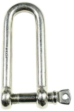 MarineNow Manille longue en D en acier inoxydable 316 de qualité marine, choisissez la taille et la quantité (04 mm, lot de 01)