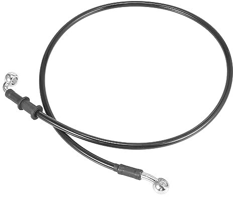 Motoforti Universal 90cm 35.43 Motorcycle Brake Clutch Oil Hose Line Pipe Hydraulic Reinforced Stainless Steel Braided Black