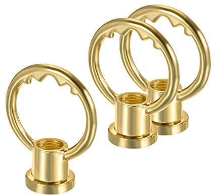 sourcing map 3 Stück Ösenmutter 5 kg max. Belastung M10 Gewinde Messington | Ringform Weibliche Schlaufe, Für Hängelampe Kronleuchter