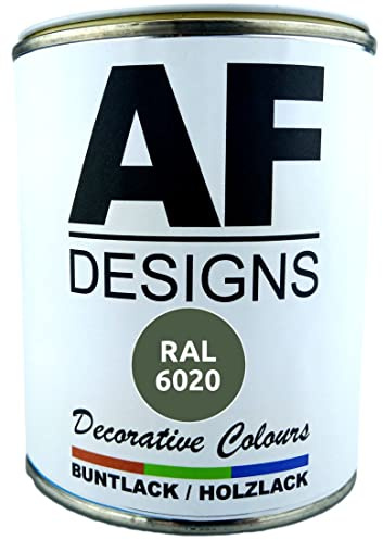 Alex Flittner Designs Buntlack Holzlack RAL6020 auf Wasserbasis 750ml seidenmatt Innen Aussen