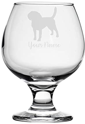 Personalised Beagle Engraved Brandy Snifter Glass, Dog Gift for Women, Gift for Men
