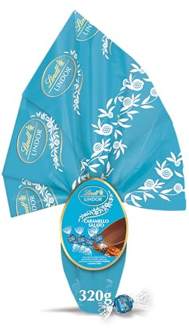Lindt LINDOR Uova di Pasqua 2026 Cioccolato, Uovo al Cioccolato al Caramello Salato, 320g