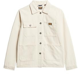 Superdry Damen Vintage Chore Jacke aus Bio-Baumwolle Haferfarben 40