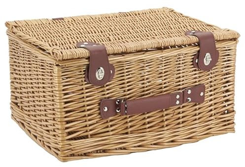 Coffre en osier buff caramel et polyuréthane Grand modèle