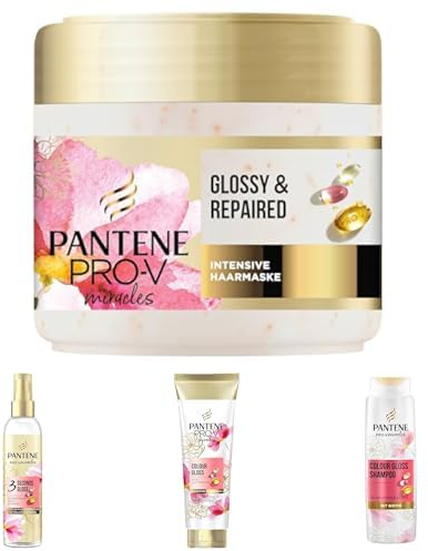 Pantene Pro-V Miracles Colour Gloss Haarmaske 300 ml + Haaröl-Spray 145 ml + Pflegespülung 160 ml + Shampoo 250 ml