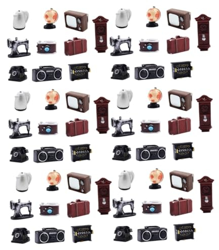 HEMOTON 3sätze Miniatur Möbel Teiliges Retro Deko Zubehör Kunststoff Und Haushaltsgeräte Für Kreative Miniatur-layouts Und Foto-Requisiten