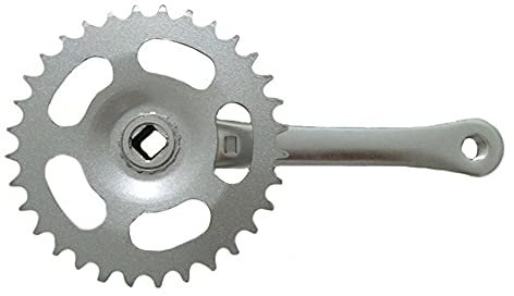 Guarnitura Bici,Guarnitura Perno Quadro Grulenkshat a velocità singola MTB Bike 165mm Crank Platte in lega di alluminio in lega di alluminio con catena a catena Set a manovella Accessori Bike 32T