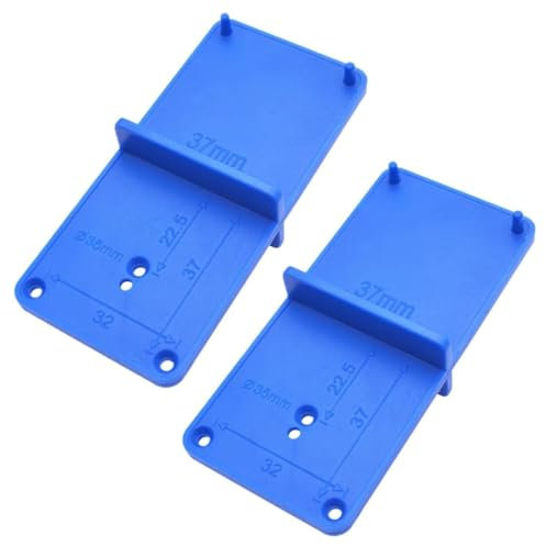 WUSJCOF 2 Stück Ankörn-Schablone Bohrschablone für Scharniere Topfbänder Bohrlehren Montageplatten Exzenter Verbindungsbeschläge