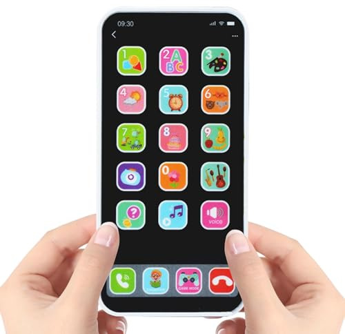 Kids Cell Phone Toy - Simulated Touch Screen Toy Phones with Lights and Sound,Interactive Toy LED Learning Phone Toy, Cell Phone for Boys Girls Kids