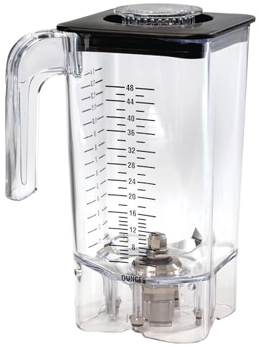 Hamilton Beach Commercial Eclipse Licuadora de alto rendimiento sin BPA, recipiente de copoliéster de 48 onzas / 1.4 L, tarro de repuesto, apto para licuadoras HBH750, HBH755 y HBH755R, certificado