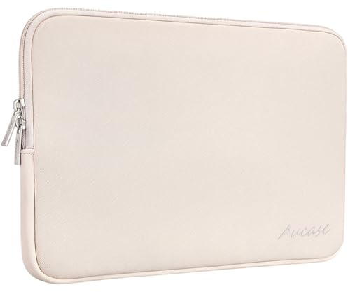 Aucase Housse de Protection en Cuir pour Ordinateur Portable 13, 13,3, 14, Résistante à l'eau, Sac de Protection Bouffant pour MacBook Pro 14 MacBook Air 13/HP/Lenovo/Acer/ASUS/Dell Chromebook