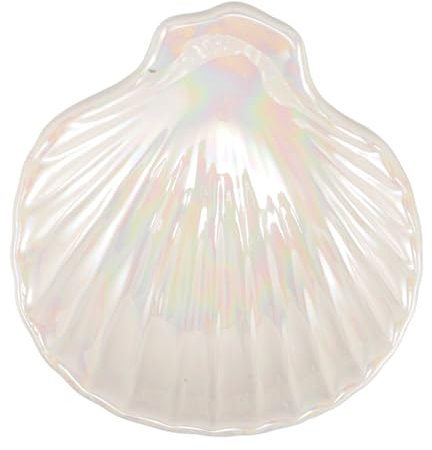 COLLBATH Muschel Schale Schmucktablett Keramik Ohrringhalter Schmuck-organizer Für Zuhause Tablett Aufbewahrungstablett Ringschale Schmuckhalterschale
