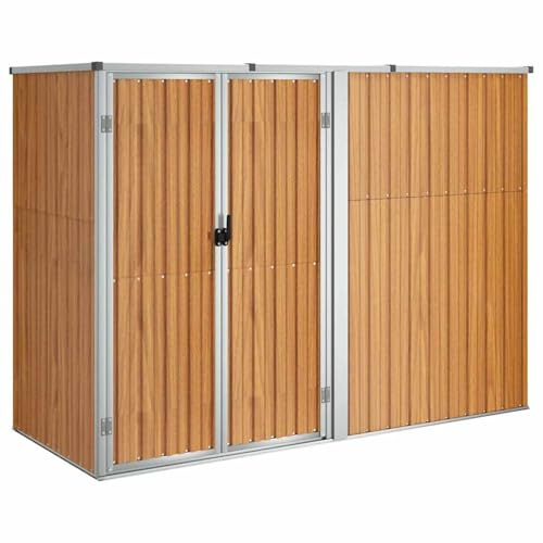 Tidyard Garden Tool Shed Brown 225x89x161 cm Galvanised Steel lawn, courtyard Model316216