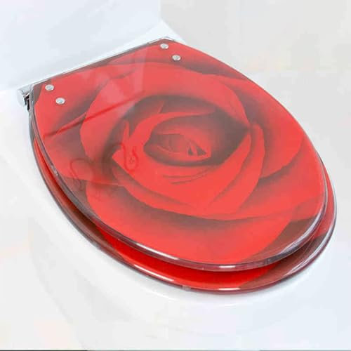 Cammeciso Toilettensitz aus Harz,WC Sitz Aus Harz Mit Schnellverschluss,Transparenter WC-Sitz,WC Sitz Toilettendeckel Glitzer,Transparenter Harz-WC-Sitz,Polyresin Toilettensitz Transparenter.