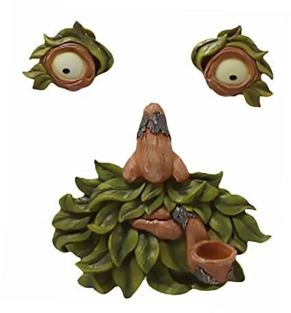 Toyvian Décoration de Visage d'arbre en Résine Couleur Café, Design Créatif et Réaliste, Facile à Fixer Tronc, pour Décoration Extérieure de Jardin