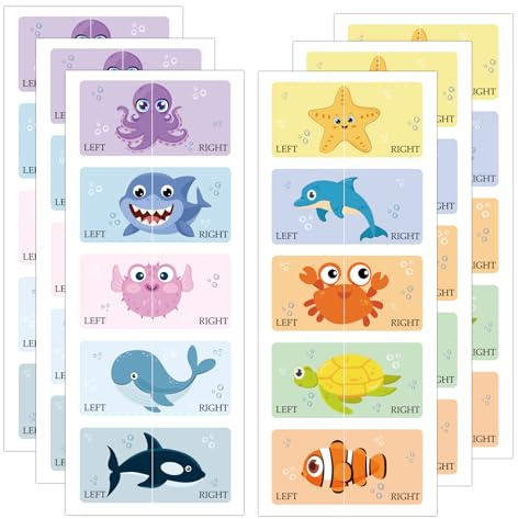 Lot de 60 étiquettes de chaussures pour enfants avec semelle droite et gauche - Autocollants pour chaussures d'enfants - Pour la fête des enfants, un anniversaire, une fête prénatale, un cadeau