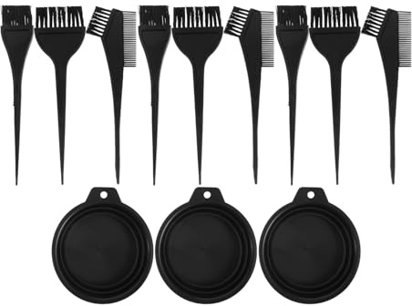 VALICLUD 3 Juegos Herramientas para peluquería kit de cabello tinte kit de tinte para el cabello Black