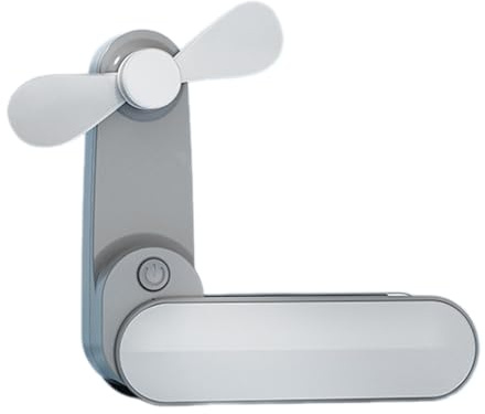 Hangsu Ventilador de mano recargable por USB, potente funciona con pilas, portátil, plegable, mini escritorio de refrigeración de viaje