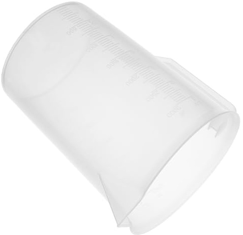 ABOOFAN Misurino Olio 3000ml in Plastica Bianca Superficie Graduata Resistente All'usura, Contenitore di Misurazione Olio per Officina Meccanica