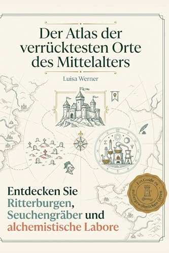 Der Atlas der verrücktesten Orte des Mittelalters: Entdecken Sie Ritterburgen, Seuchengräber und alchemistische Labore. Eine Zeitreise für Mittelalter-Fans und Liebhaber von Rittergeschichten
