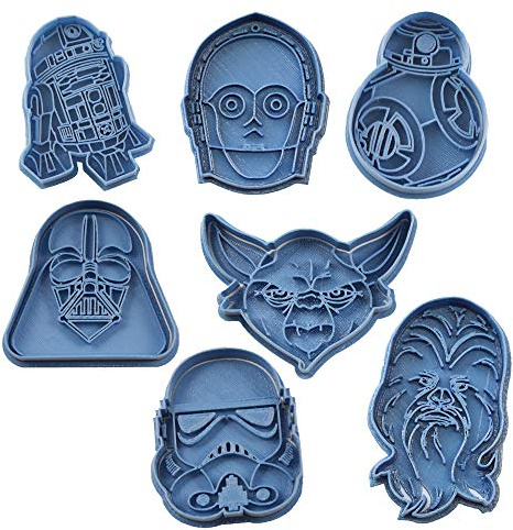 Cuticuter Star Wars Pack 7 Piezas Cortador de Galletas, azul