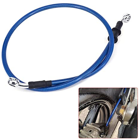 Tubo Freno Moto 200cm,Tubo Freno Anteriore Posteriore Cavo Freno Idraulico Frizione Con Guaina Rinforzata per Pit Bike Dirt Bike Enduro Motocross ATV Quad-Blu