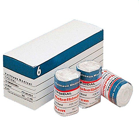 Holthaus Medical Nabelbinde YPSIDAL, Baumwollbinde Verband Binde, elastisch, weiß, 6cmx2m, 1St