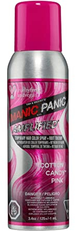 Manic Panic – Farbspray „Cotton Candy Pink“ aus Großbritannien, vegan, tierversuchsfrei, temporäre rosa Haarfarbe, 100 ml