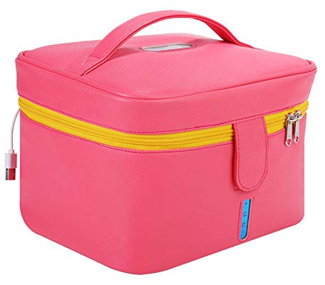 Tragbare UV Sterilisator Box Babykleidung Flaschen Maske Spielzeug USB geladene Desinfektion Reinigungstasche für Hotelreisen nach Hause im Freien (Rosa)