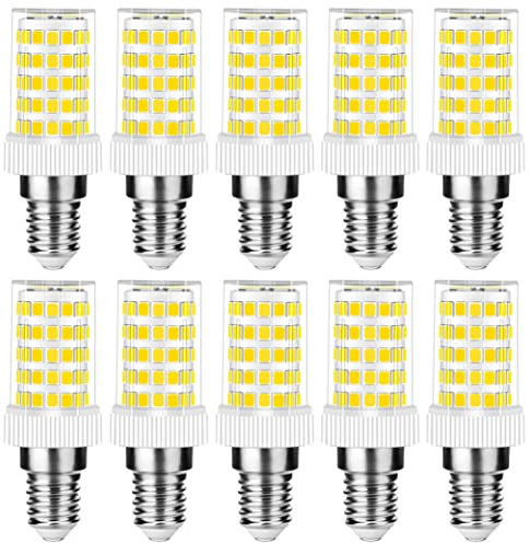 RANBOO E14 LED Lampe 10w Ersatz 80W Halogenlampen, 800LM, Kaltweiß 6000K, AC 220-240V, Birnen für Kronleuchter, Wandlampe, Kühlschrank und Dunstabzugshaube, Kein Flackern, Nicht Dimmbar, 10er Pack