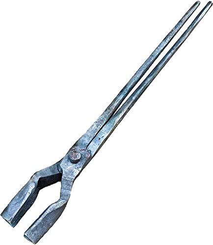Tenazas de herrero,Tenaza de forja Ponga de herrero Ponga de herrero 480 mm 1.1 kg Bladesmith Cuchilla Tonga cuadrada Ponga de la boca for cuchillo for hacer cuchillas de herrero Forja de yunque