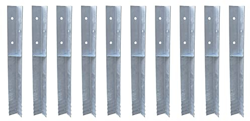 Fatmoose SolidRoot Lot de 10 ancrages d'angle en Acier galvanisé à Chaud pour Tours de Jeu, balançoires, Maisons sur pilotis