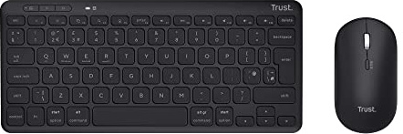Trust Lyra Ensemble clavier et souris Bluetooth, disposition britannique QWERTY, 84 % de plastiques recyclés, rechargeable multi-appareils sans fil, clavier et souris pour PC, ordinateur portable, Mac