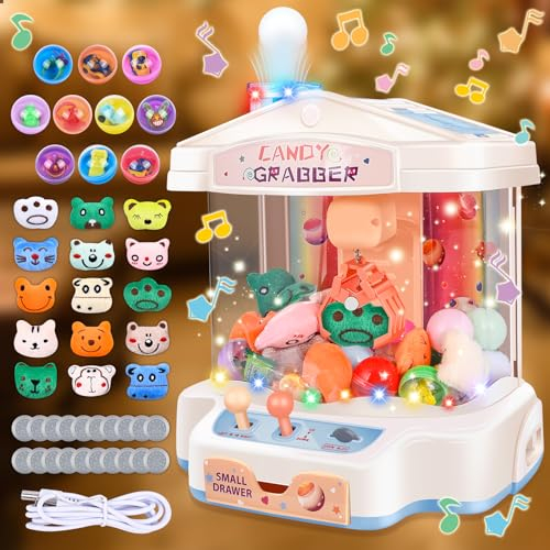 JONRRYIN Greifautomat für Kinder, Süßigkeitenautomat mit Münzen und Doll, Candy Grabber, Krallen Maschine, Groß Claw Machine Toy, Süßigkeiten Greifmaschine Krallenmaschine Spielzeug für Spiel Party