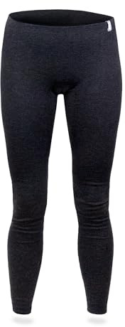 SES termounderkläder dam långa av 75 % bomull och 25 % polyester/ventilerande långa underbyxor dam/termiska underkläder dam för värme och komfort, antracit, 52