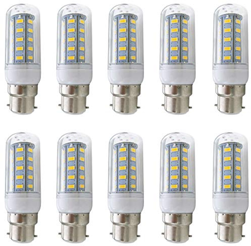 Aoxdi 10 Stück LED Lampe mit B22d Sockel 6W, Warmweiß, LED Leuchtmittel