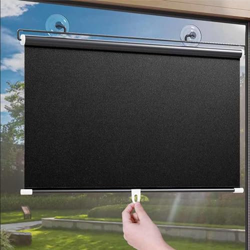 99% Tende Avvolgibili Oscuranti,Tende Temporanee,Tende A Rullo Senza Fili Con Molle,Tende Avvolgibili Impermeabili,60/65/70/72/75 Cm,Per Soggiorni,Camere Da Letto E Bagni.,Black-40x100cm/16x39in
