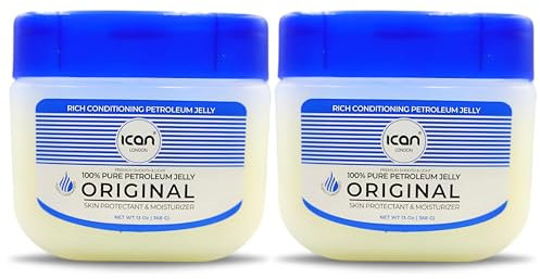 ICAN LONDON 100% PURE PETROLEUM JELLY ORIGINAL 2 x 368G (Total 736g)