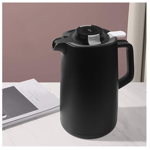 Portable Coffee Carafe,1.5L Thermal Carafe Jugs With Glass Liner,Double Wall Vacuum Insulated Pitcher, With Temperature Display Lid