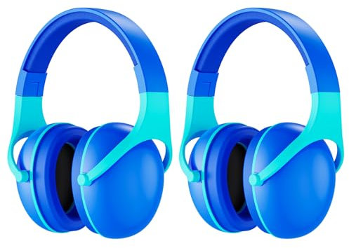 ProCase 2 Casque Anti Bruit Enfant, Casque Pliable Réglable Confortable, avec Une Atténuation de SNR 32dB, pour Enfant de 2 Ans à 8 Ans -Indigo