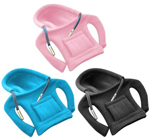 FYDZBSL 3PCS Schalthebel Hoodie Schaltknauf Abdeckung Schalthebel Hoodie Auto Schaltknauf Abdeckung Schaltknauf Abdeckung (Rosa, Blau, Schwarz)