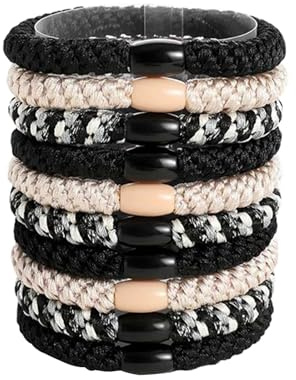 RTRTGS 10 piezas Gomas de Pelo Elástica,Gomas Elásticas Para el pelo para Niñas y Mujeres,Gomas Del Pelo Elásticas Grande Multicolor Accesorios Diarios,Para Numerosos Tipos de Cabello, Trenzado
