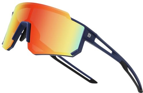 DUCO Polarisierte Jugend sport Radfahren Schatten Leichter Rahmen UV400 Kind Jungen Mädchen Baseball Sonnenbrille 8-16 Jahre DK310 | [22g TR-90 Super Leicht Fahrradbrille] Wrap Around UV400 Schatten Laufbrille Sportbrille für Wandern/Baseball/Radfahren